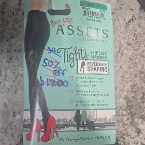ASSETS by Sara Blakely Black Reversible Tights